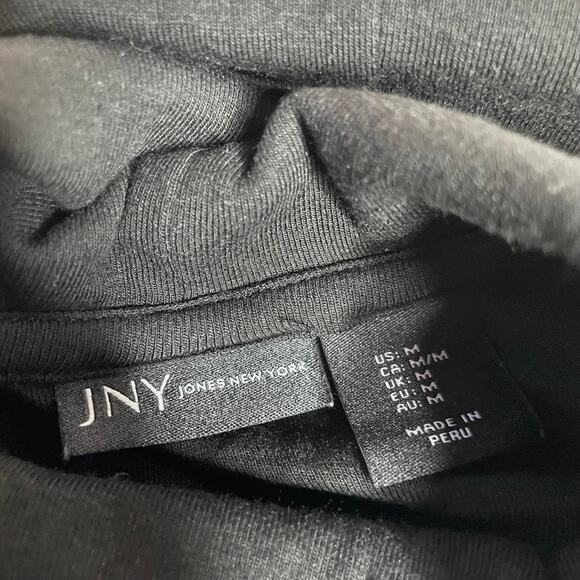 JNY JONES NEW YORK Medium Sleeveless Turtleneck‎ Tank Top Blouse Black - Picture 2 of 2